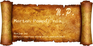 Merten Pompónia névjegykártya